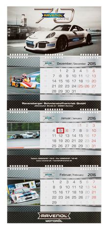 RAVENOL Three-month calendar RAVENOL Three-month calendar